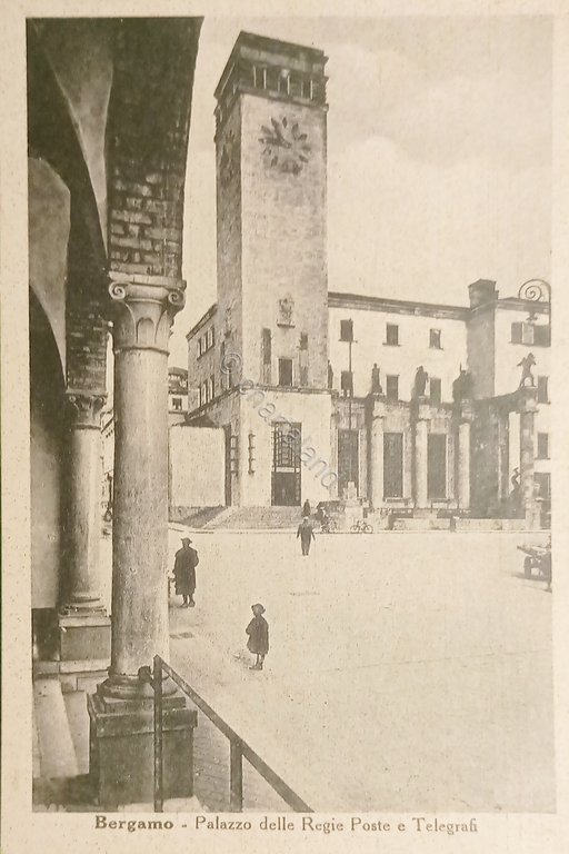 Cartolina - Bergamo - Palazzo delle Regie Poste e Telegrafi …