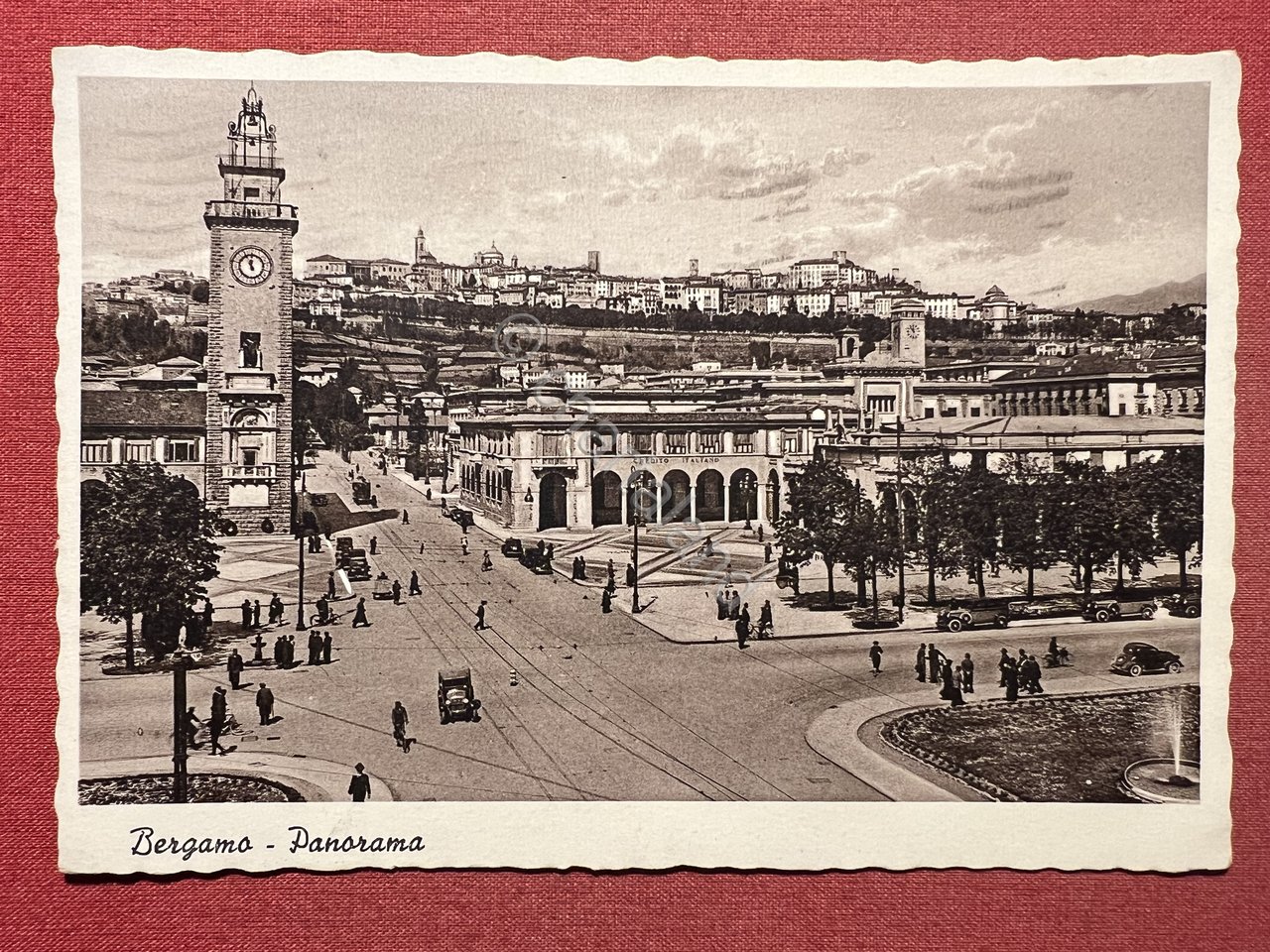 Cartolina - Bergamo - Panorama - 1944