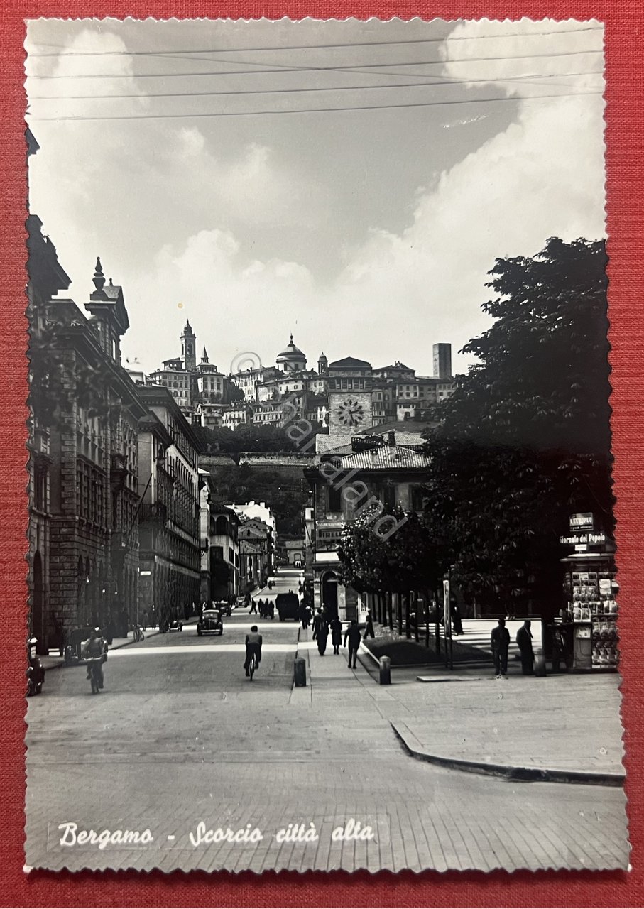 Cartolina - Bergamo - Scorcio Città Alta - 1955