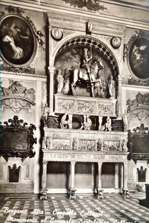 Cartolina - Bergamo Alta - Cappella Colleoni - Monumento al …