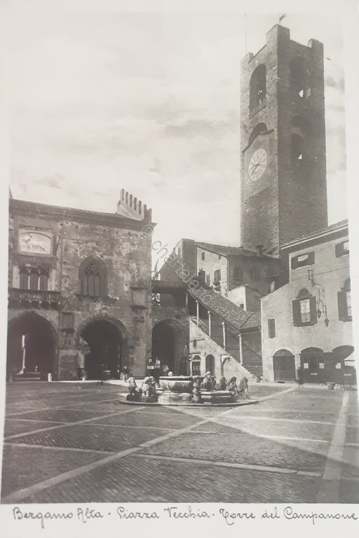 Cartolina - Bergamo Alta - Piazza Vecchia - Torre del …