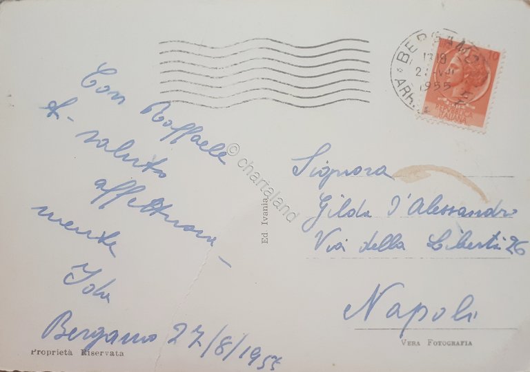 Cartolina - Bergamo Alta - Piazza Vecchia - Torre del …