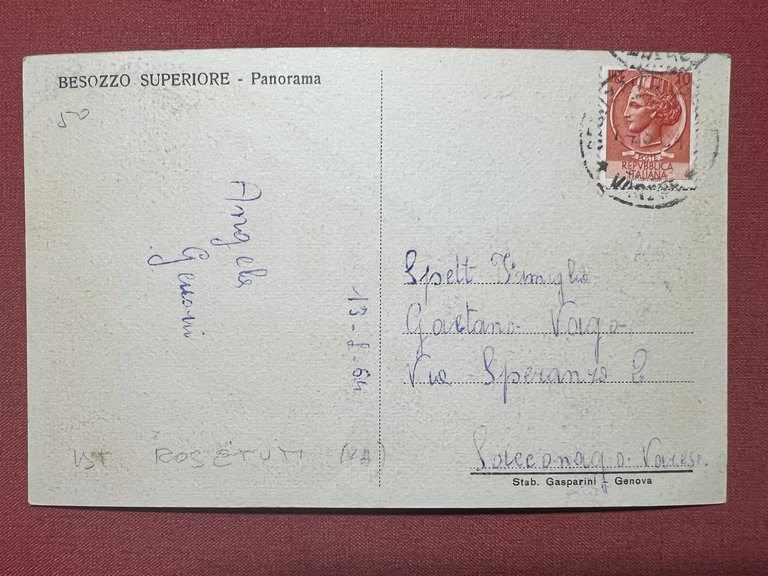 Cartolina - Besozzo Superiore ( Varese ) - Panorama - …