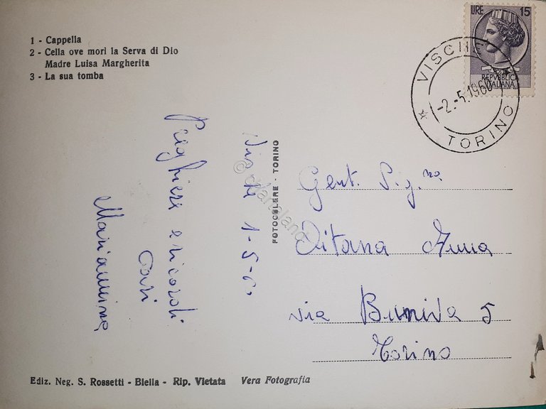 Cartolina - Betania del S. Cuore - Vische Canavese ( …