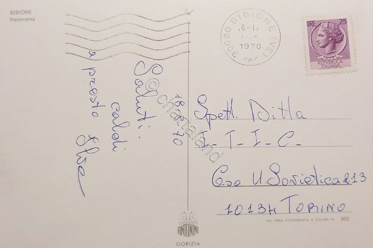 Cartolina - Bibione ( Venezia ) - Panorama - 1970