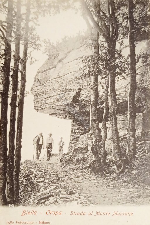 Cartolina - Biella - Oropa - Strada al Monte Mucrone …