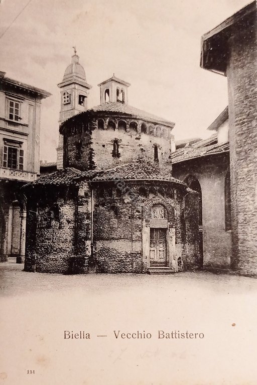 Cartolina - Biella - Vecchio Battistero - 1900 ca.