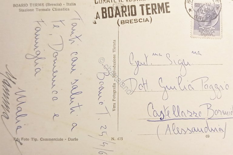 Cartolina - Boario Terme ( Brescia ) - Stazione Termale …
