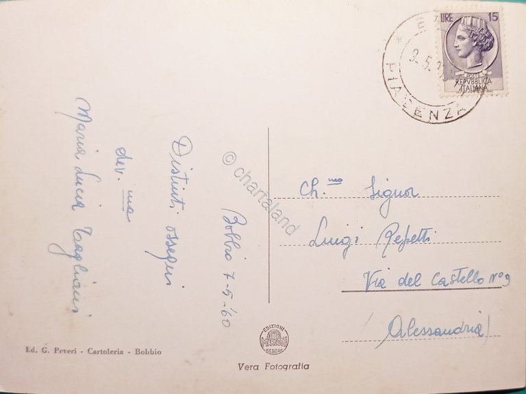 Cartolina - Bobbio - Panorama - 1960