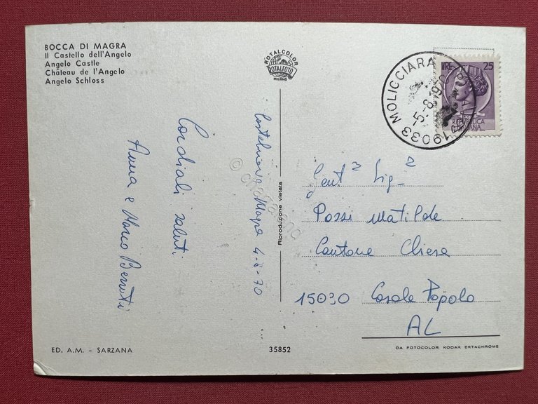 Cartolina - Bocca di Magra - Il Castello dell'Angelo - …