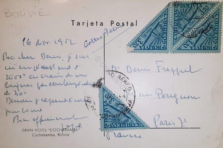 Cartolina - Bolivia - Cancha de Tennis y Parque - …