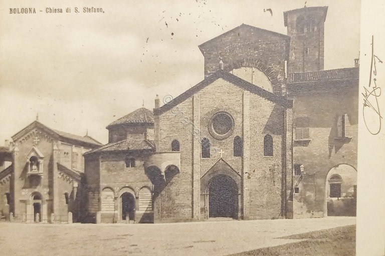 Cartolina - Bologna - Chiesa di S. Stefano - 1907