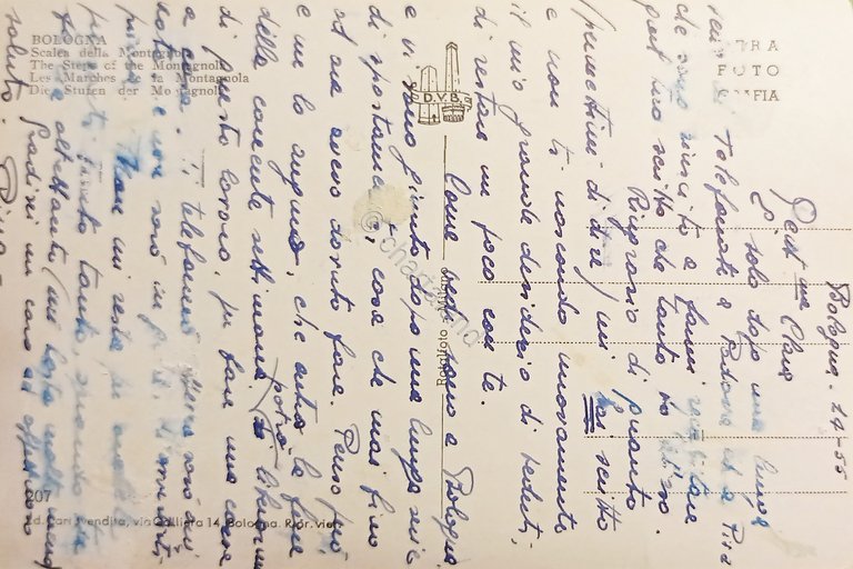 Cartolina - Bologna - Scalea della Montagnola - 1955