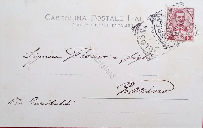 Cartolina - Bologna - Torri Asinelli e Garisenda - 1903 | Immagine Gallery 2
