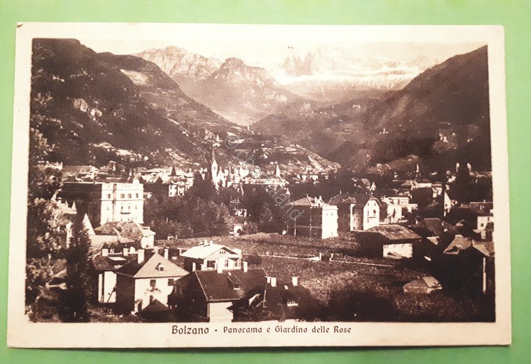 Cartolina - Bolzano - Panorama e Giardino delle Rose - …