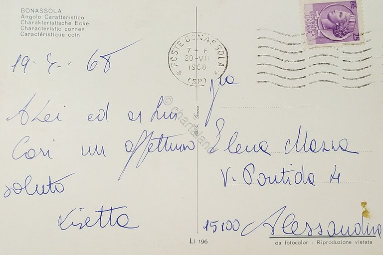 Cartolina - Bonassola - Angolo Caratteristico - 1968
