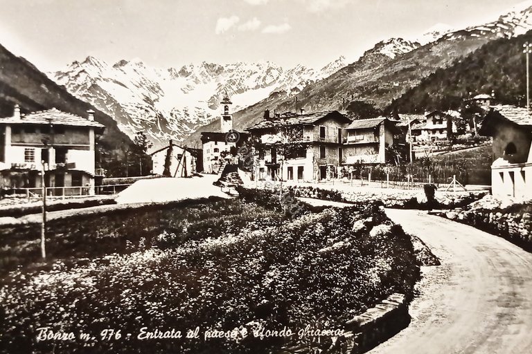 Cartolina - Bonzo ( Torino ) - Entrata al paese …