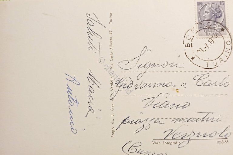 Cartolina - Bonzo ( Torino ) - Entrata al paese …