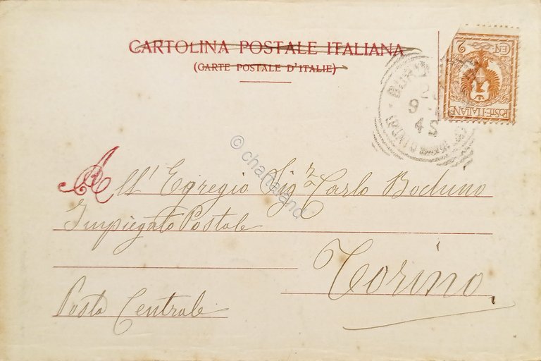 Cartolina - Bordighera - La Spiaggia - 1904