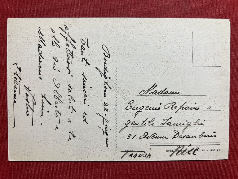 Cartolina - Bordighera - Spiaggia - 1920 ca.