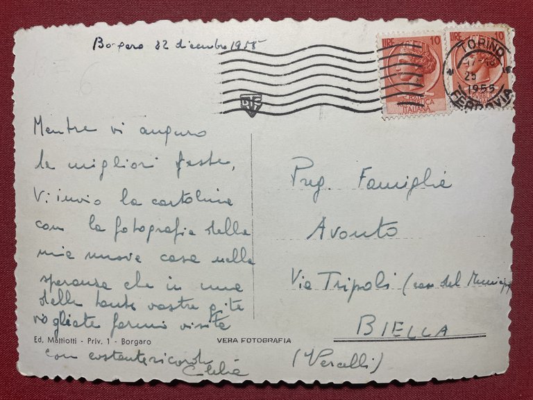 Cartolina - Borgaro ( Torino ) - Viale dei Martiri …