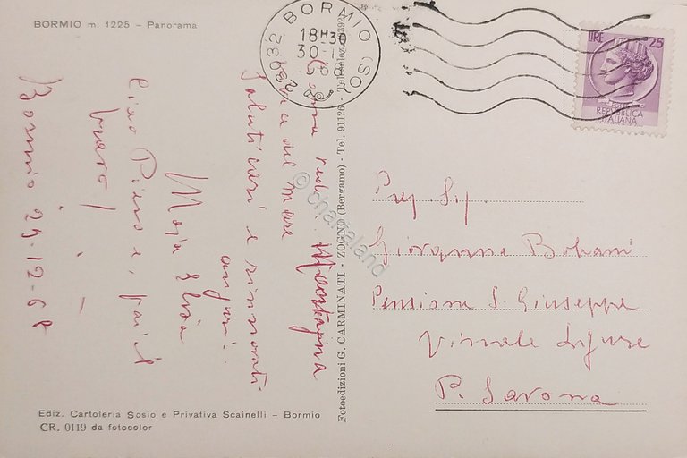Cartolina - Bormio - Panorama - 1968