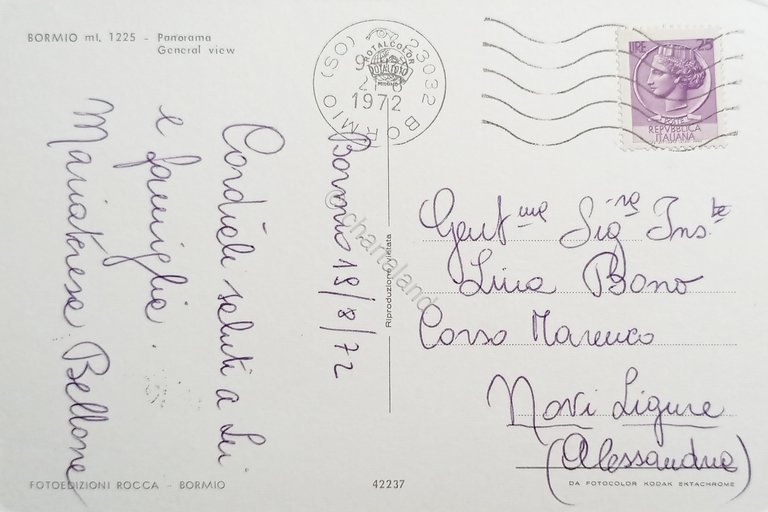 Cartolina - Bormio - Panorama - 1972