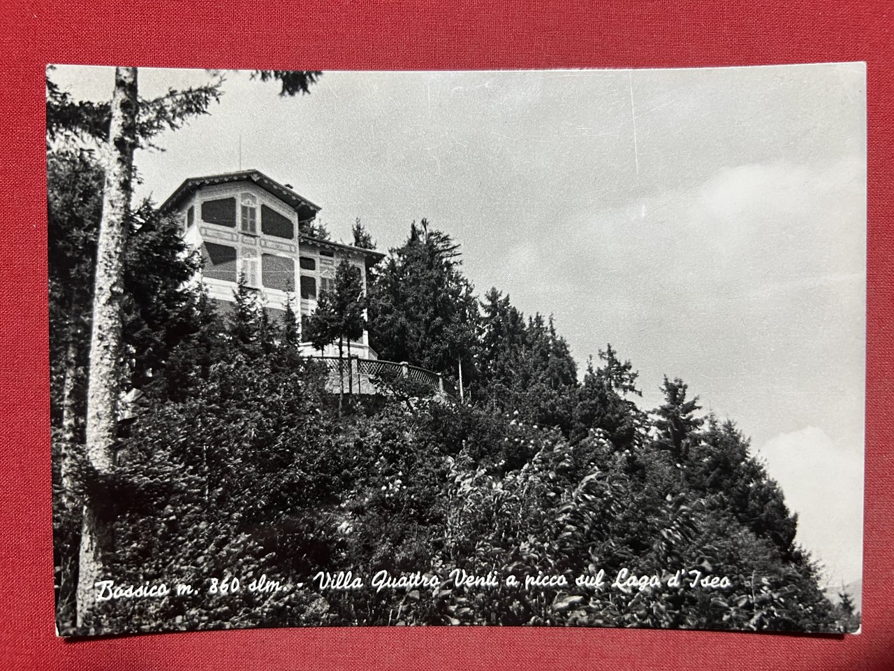 Cartolina - Bossico (Bergamo) - Villa Quattro Venti a picco …