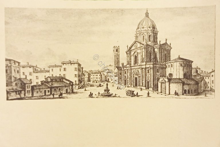 Cartolina - Brescia - Piazza del Duomo nel 1750 - …