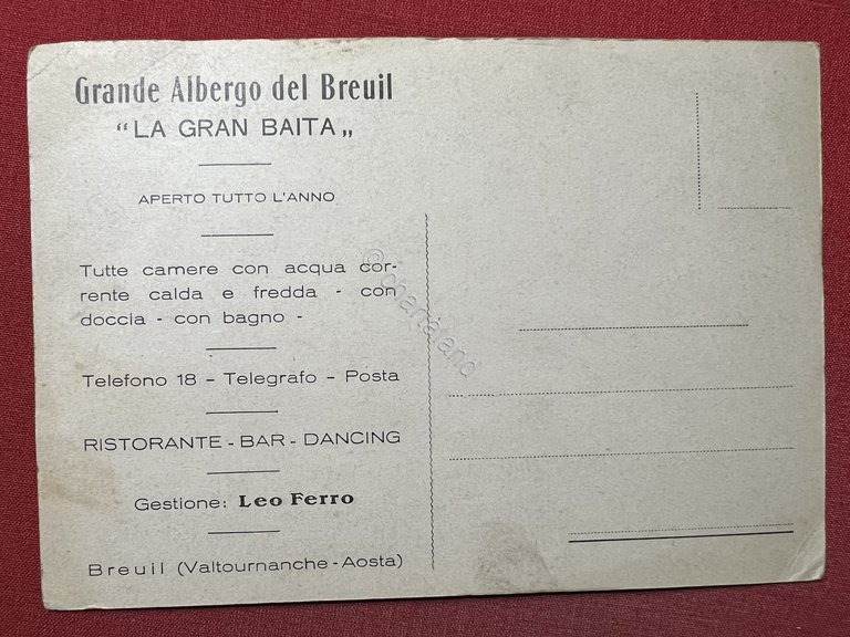 Cartolina - Breuil - Grande Albergo del Breuil La Grande … | Immagine Gallery 2