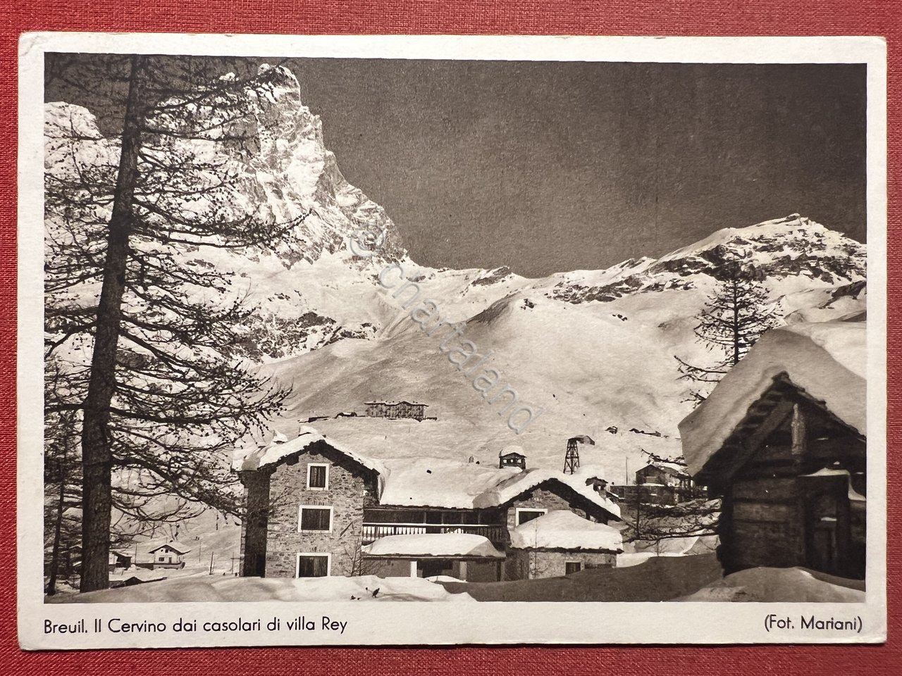 Cartolina - Breuil - Il Cervino dai casolari di Villa …