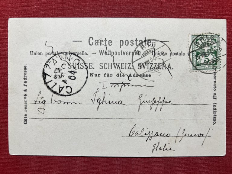 Cartolina - Brig mit Napoleonsbrücke - 1904