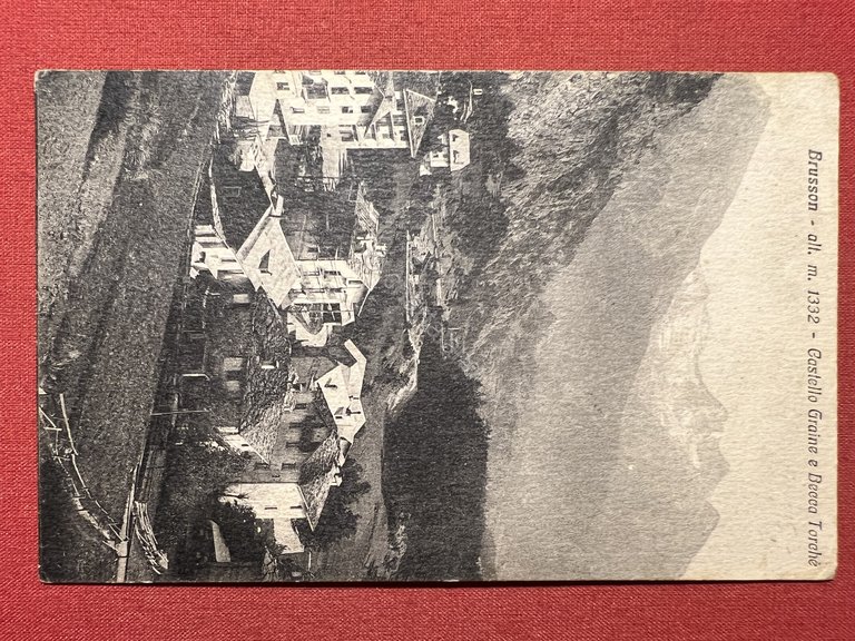 Cartolina - Brusson - Castello Graine e Becca Torche - …