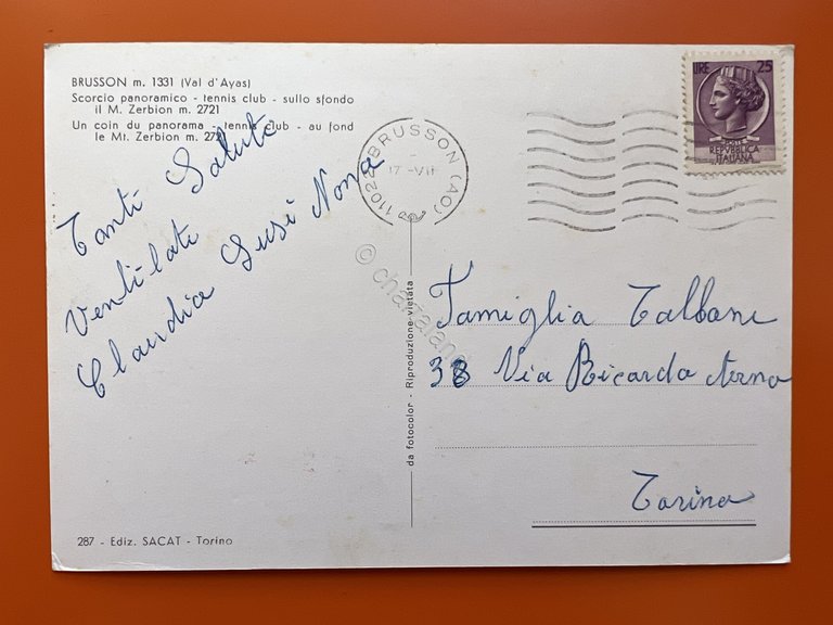 Cartolina - Brusson ( Val d'Ayas ) - Scorcio Panoramico …