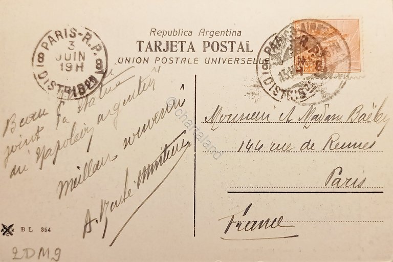 Cartolina - Buenos Aires - Estatua de San Martin - …