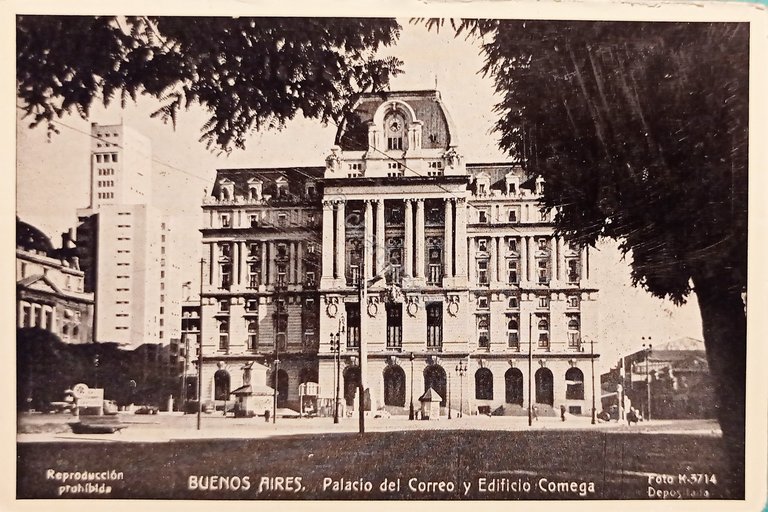 Cartolina - Buenos Aires - Palacio del Correo y Edificio …