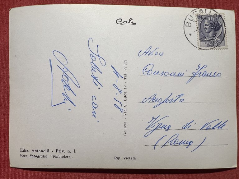 Cartolina - Busalla ( Genova ) - Panorama - 1958