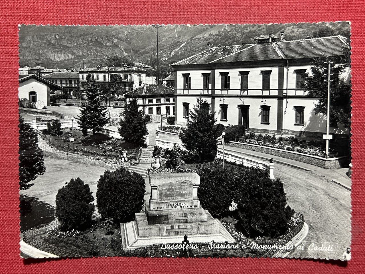 Cartolina - Bussoleno ( Torino ) - Stazione e Monumento …