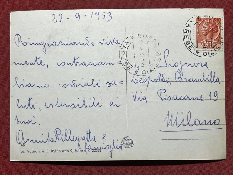 Cartolina - Busto Arsizio ( Varese ) - Piazza Volontari …