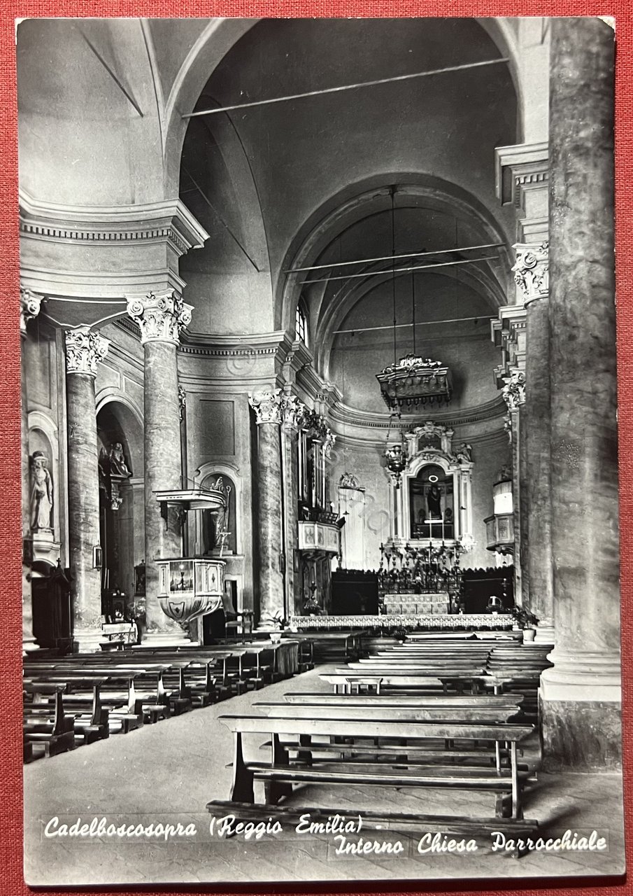 Cartolina - Cadelbosco Sopra ( Reggio Emilia ) Interno Chiesa …