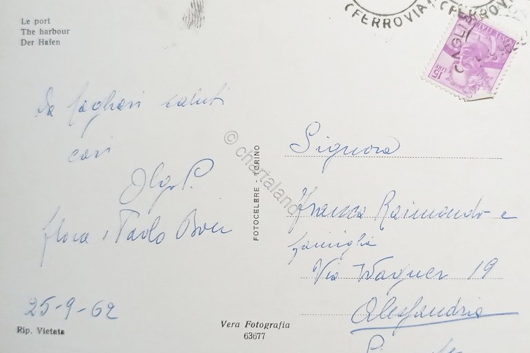 Cartolina - Cagliari - Il Porto - 1962