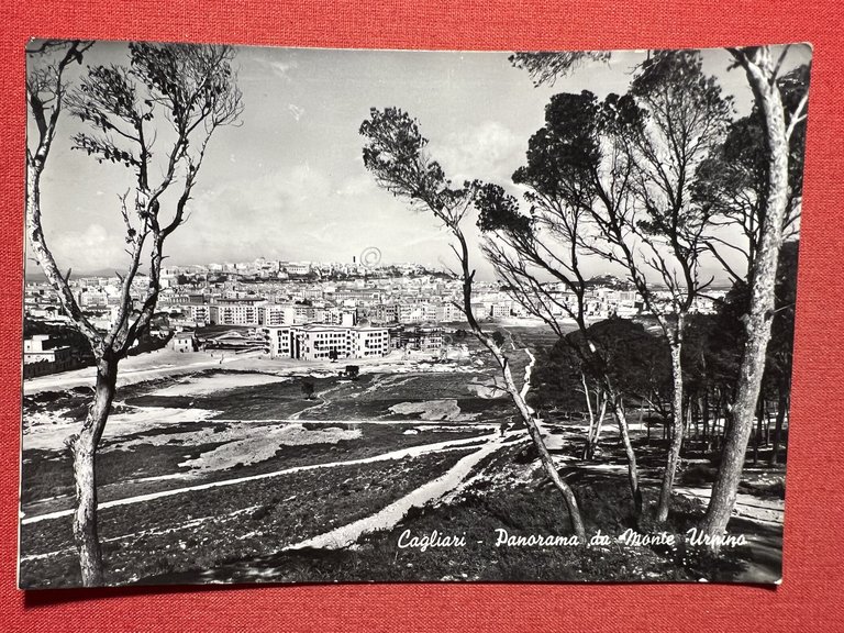 Cartolina - Cagliari - Panorama da Monte Urpinu - 1954