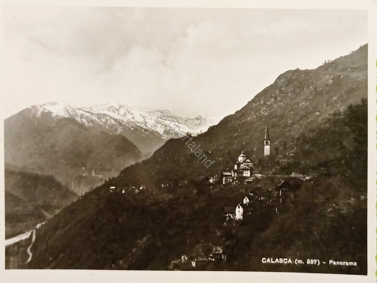 Cartolina - Calasca - Panorama - 1952
