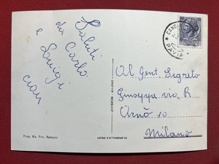 Cartolina - Candia Lomellina ( Pavia ) - Piazza S. …