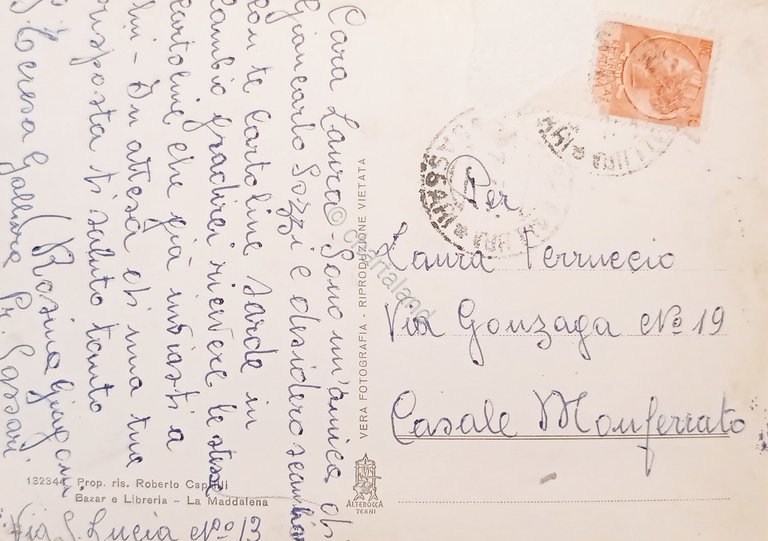 Cartolina - Caprera - Letto dove mori Giuseppe Garibaldi - …