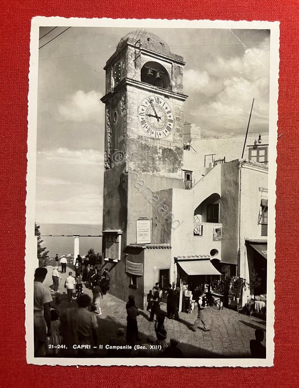 Cartolina - Capri - Il Campanile - 1949