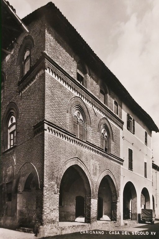 Cartolina - Carignano - Casa del Secolo XV - 1950 …