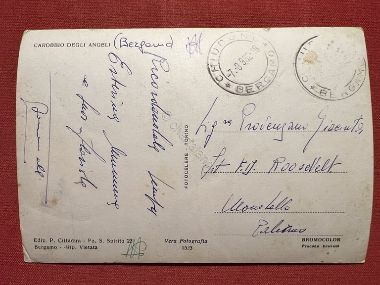 Cartolina - Carobbio degli Angeli ( Bergamo ) - Panorama …