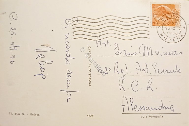 Cartolina - Carpi ( Modena ) - Monumento a Manfredo …