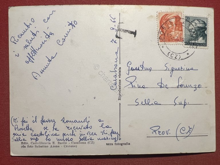 Cartolina - Casabona - Via Vittorio Veneto e Regina Margherita …